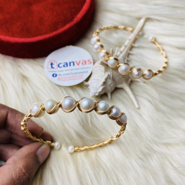 Adjustable pearl bracelet 1 pair for her