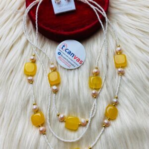 Pearl and stone necklace