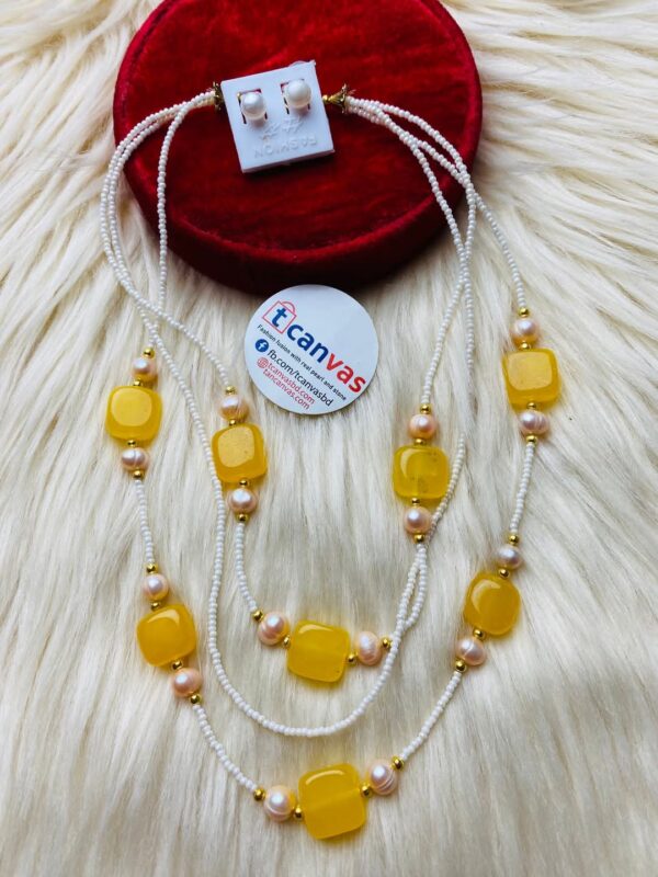 Pearl and stone necklace