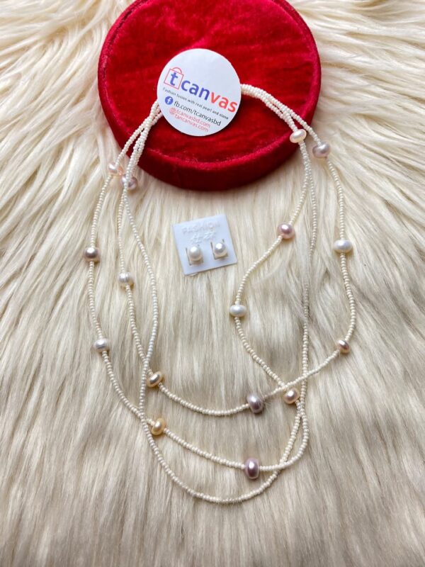 Pearl and stone necklace