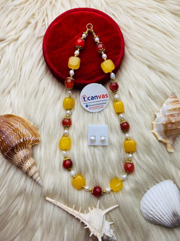 Pearl and stone necklace