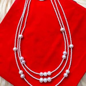 Pearl and stone necklace