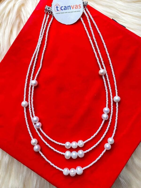 Pearl and stone necklace