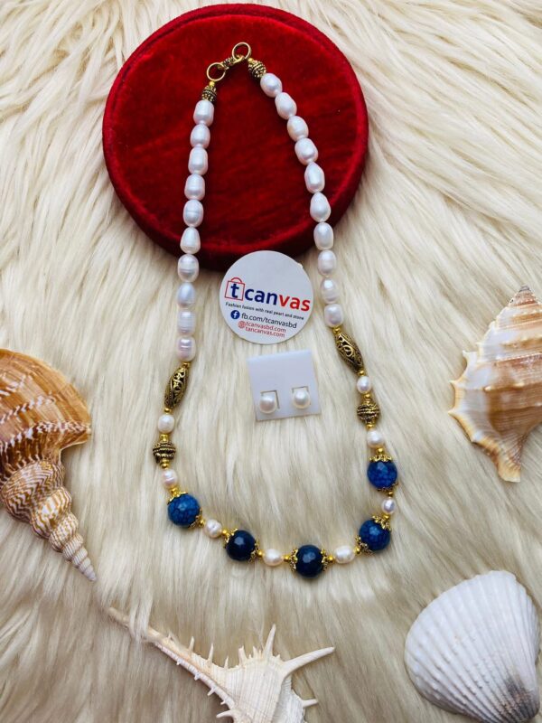 Pearl and stone necklace